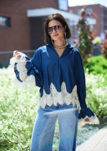 Bluzka Denim Éclat Granatowa