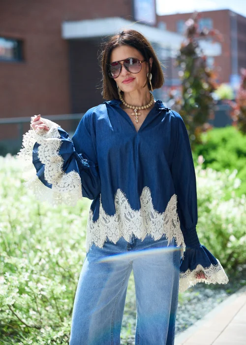 Bluzka Denim Éclat Granatowa