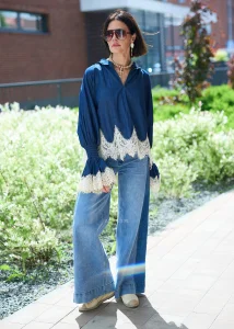 Bluzka Denim Éclat Granatowa