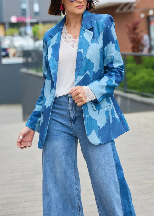 Marynarka Patch Denim Niebieska 