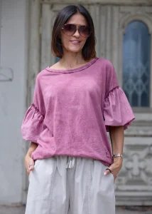 Bluzka Cotton New Jagodowa 