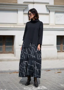  Sukienka Shadow Flow Maxi Dress Czarna 