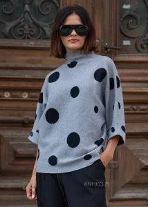 Sweter Mira Horizon Szaro-Czarny
