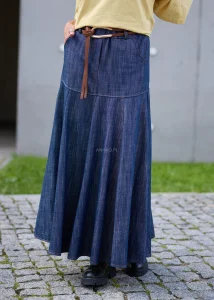 Spódnica Jeansowa Folsta Ciemny Denim 