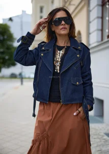 Kurtka Jeansowa Midnight Rider Ciemny Denim 