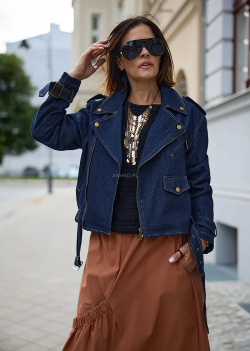 Kurtka Jeansowa Midnight Rider Ciemny Denim 