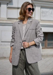 Ocieplana Marynarka Abete Taupe