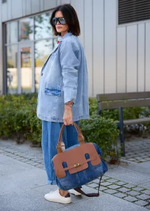 Torebka jeansowa Jeans Skin Brązowa