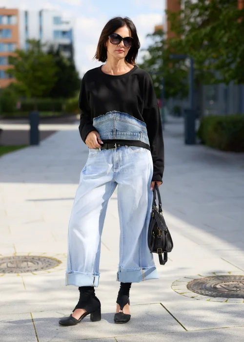 Bluza Denim Wave Czarna 