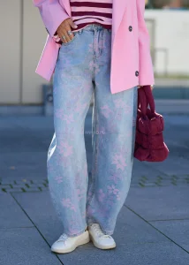 Jeansy Denim Fleur Różowe 