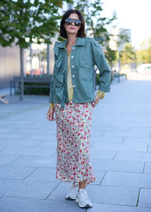 Kurtka Frill z Falbaną Khaki 
