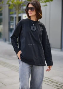 Bluzka Noir Button Ease Czarna 