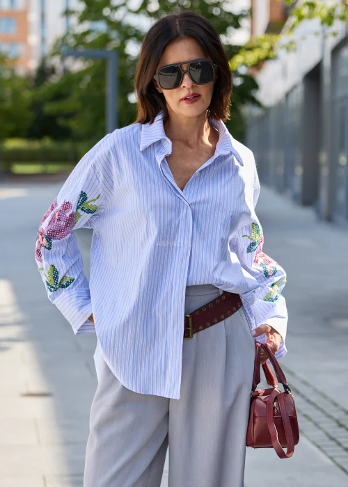 Koszula Floravelle Stripe Błękitna