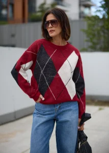 Sweter Redwood Bordowy 