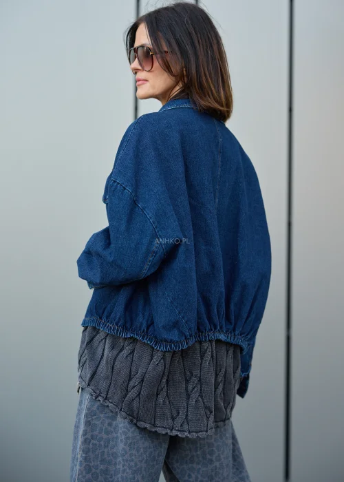 Kurtka Jeansowa Fedelia Ciemny Denim