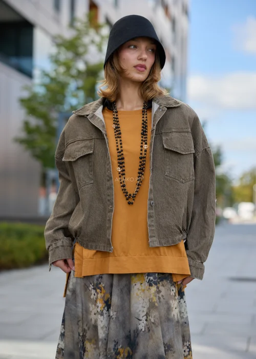Kurtka Jeansowa Fedelia Khaki