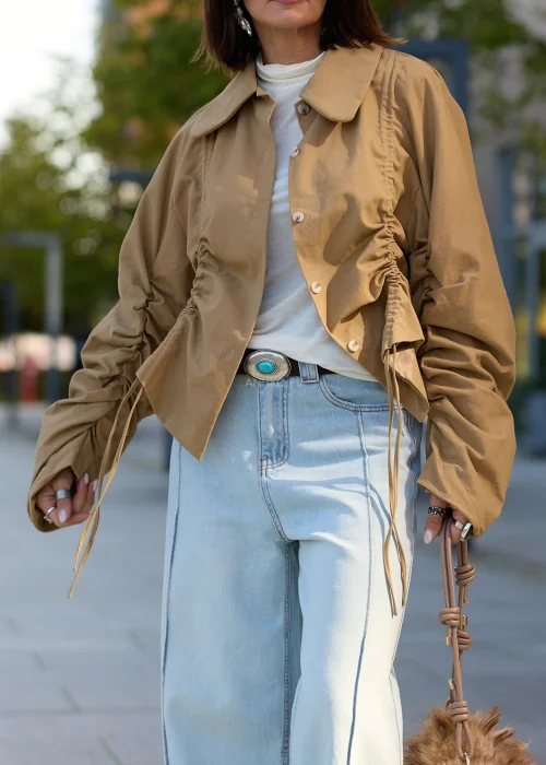 Kurtka Vallienne Drape Camel 