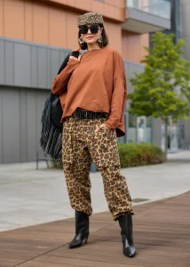Spodnie Trousers Leopard