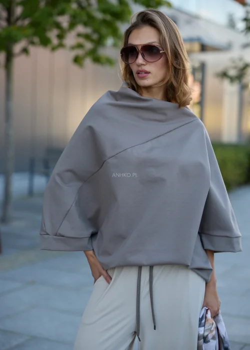 Bluzka Tavelle Drape Taupe 