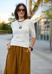 Sweter Elvessa Soft Śmietankowy