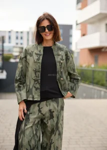 Kurtka-Marynarka Ravello Camo Zielono-Czarna