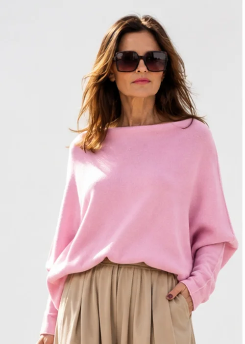 Sweter One Pudroworóżowy 