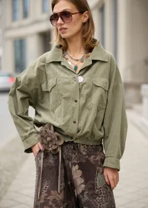 Koszula Solenne Cord Khaki