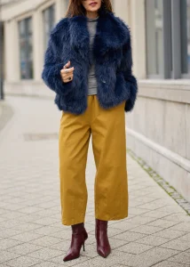 Spodnie Senavelle Stripe Musztardowe