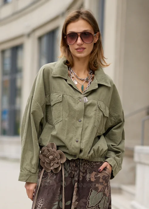 Koszula Solenne Cord Khaki