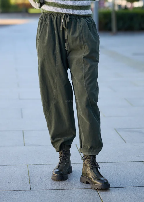 Spodnie Sztruksowe RelaxFit Khaki
