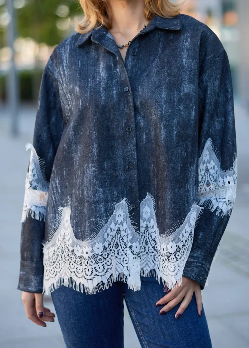 Koszula Jeansowa Lace Shadow Grafitowa 