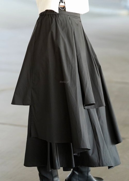 Bawełniana Spódnica Atlanta dwuwarstwowa czarna