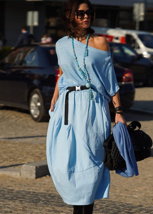 Spódnica Eliana Jasno niebieska